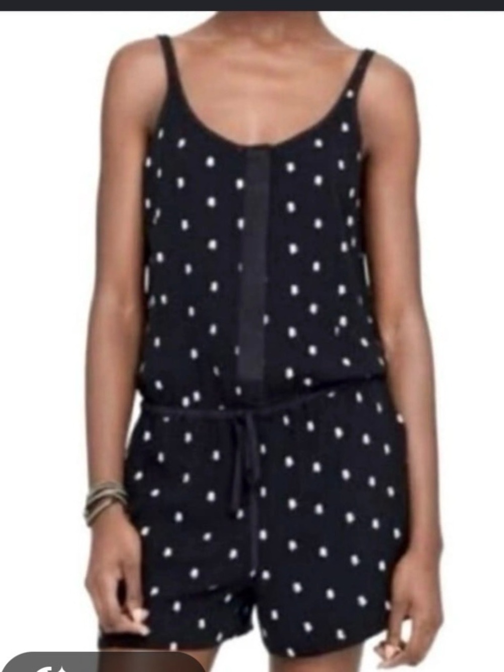 Club Monaco Women's Black & White Floral Romper